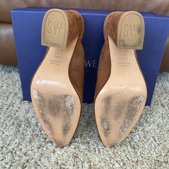 STUART WEITZMAN SUEDE MULES - Picture 7 of 11